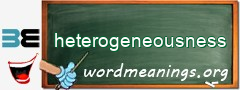 WordMeaning blackboard for heterogeneousness